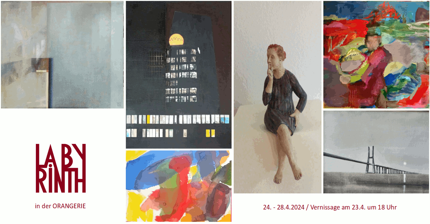 Ausstellung der Gruppe Labyrinth in der Orangerie München 2024 