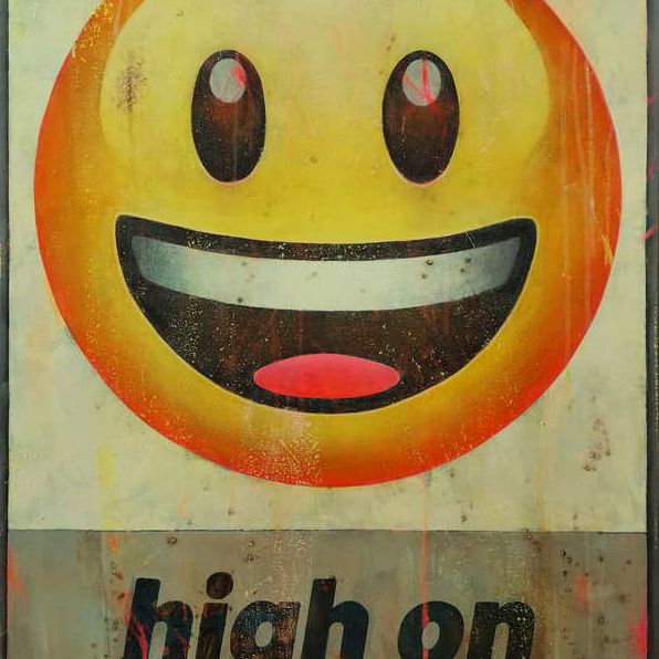 High On / 2025 - Acryl auf Leinwand - 100x70cm
