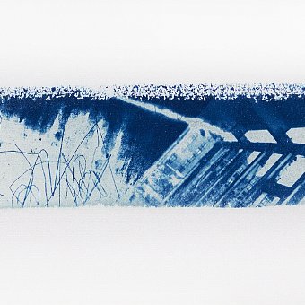 Unter Konstruktion  / cyanotype on Copperprint paper, 25*70 cm