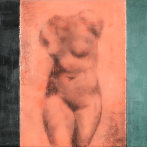 Nude-X  / 2021 - Acryl,Wachs auf MDF - 3teilig je 18x13cm
