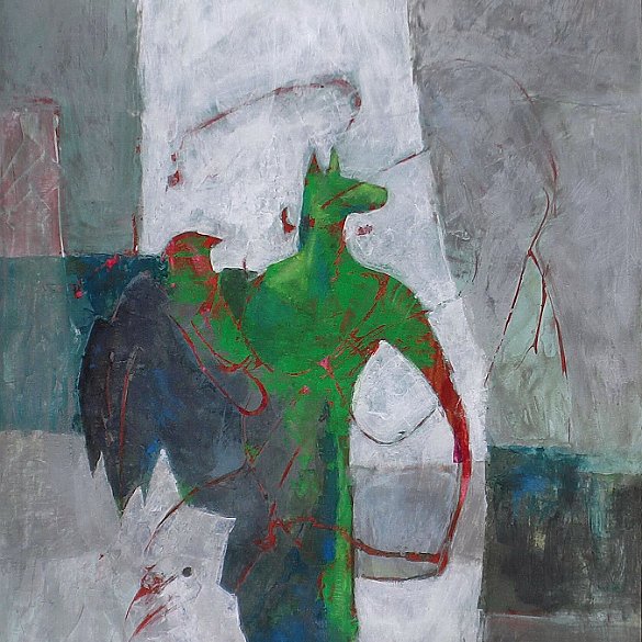 Horus und Anubis / 2006 - Acryl auf Papier, 50*64 cm